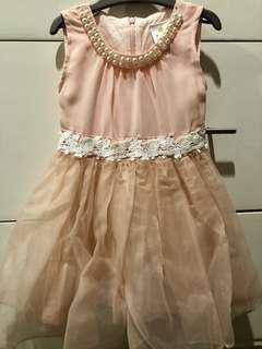 Peach dress with pearls
