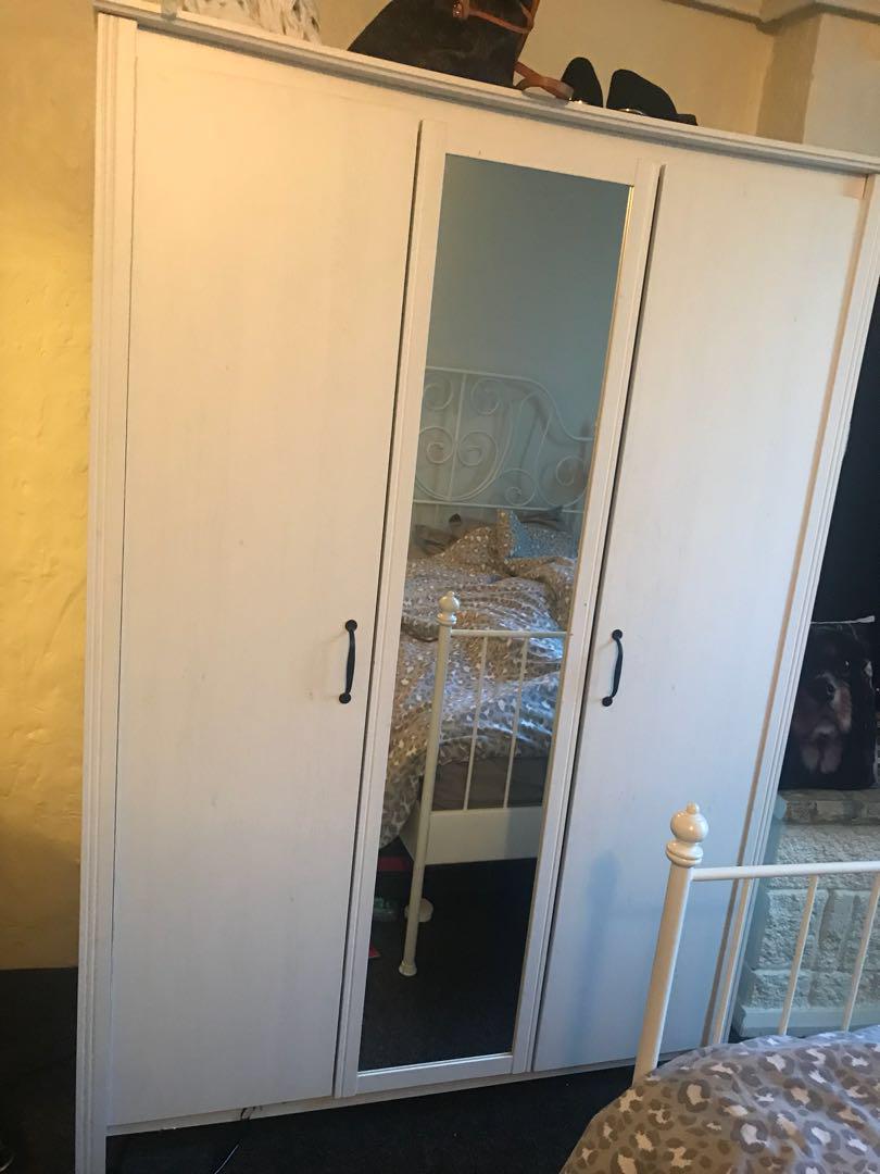 3 Door Ikea Wardrobe With Mirror Home Furniture Furniture On