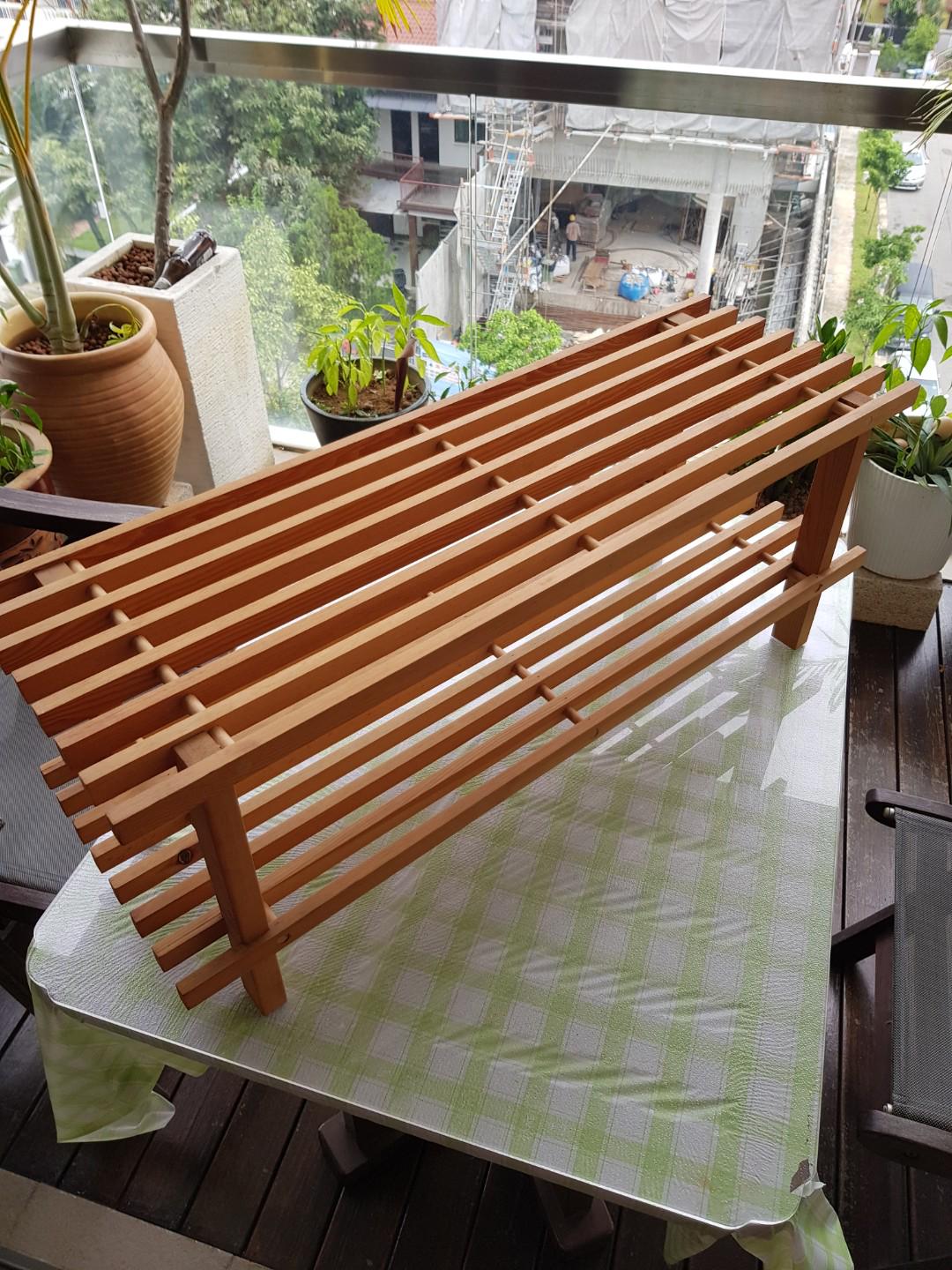 4pcs Preowned IKEA 2 tier Wooden Shoe Rack For Sale Furniture Home Living Furniture Shelves Cabinets Racks on Carousell