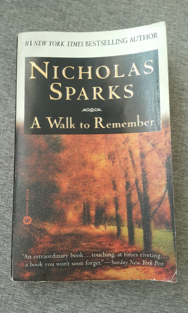 A Walk To Remember By Nicholas Sparks Books Books On Carousell