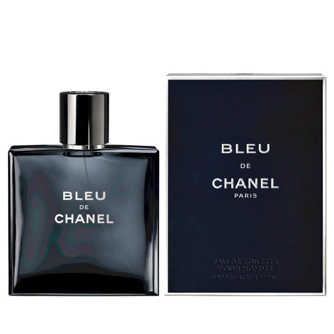 Almost new with box Genuine Bleu de Chanel eau de toilette EDT fragrance  for men 100ml 3.4 fluid ounces 50% off retail, Beauty & Personal Care,  Fragrance & Deodorants on Carousell