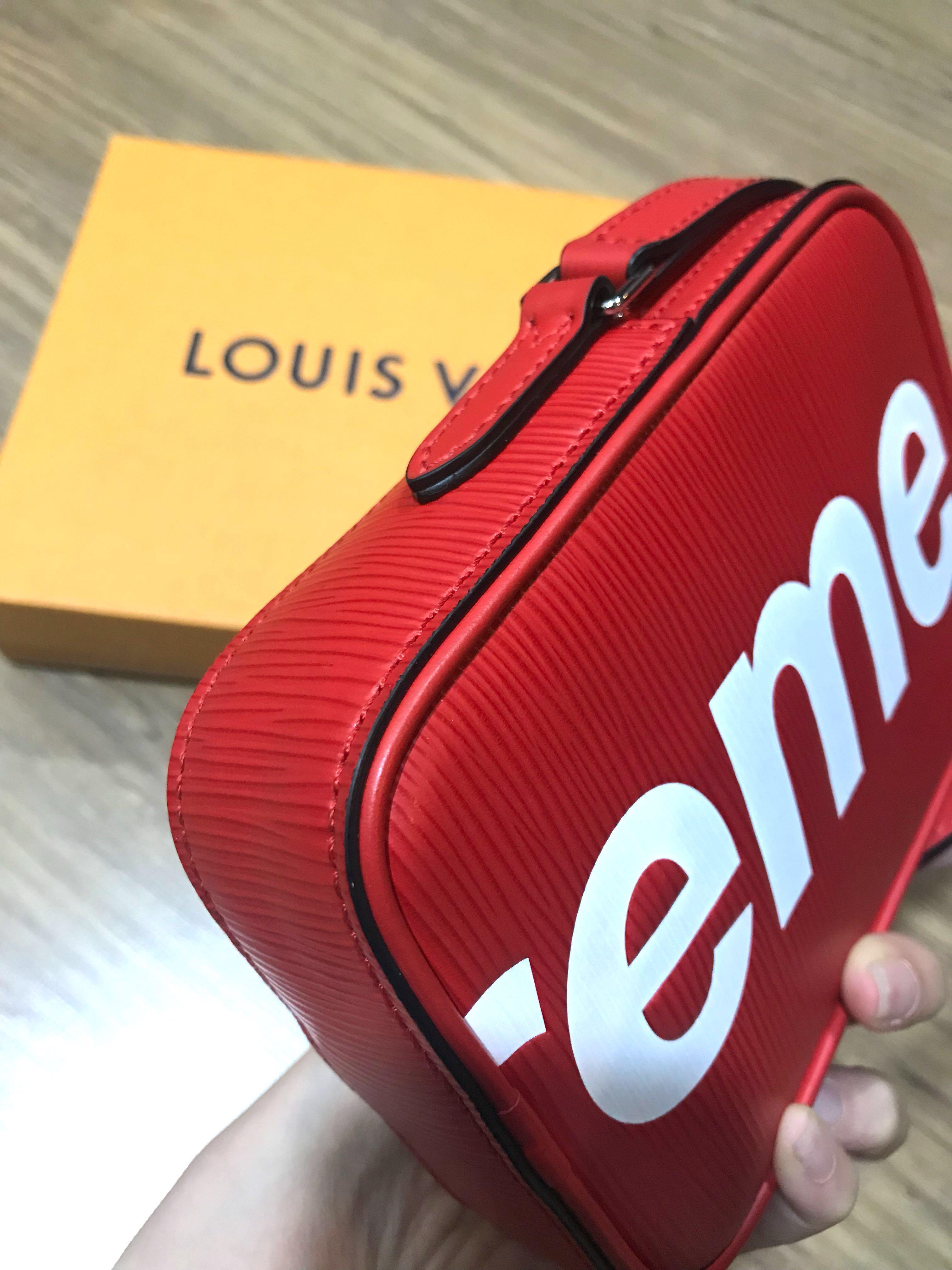 Louis Vuitton Supreme Danube PPM M53434 Shoulder Bag Epi Red Leatehr Ex++