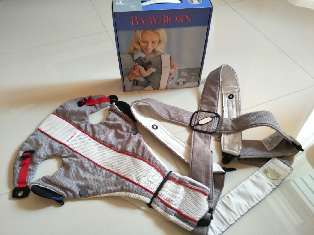 babybjorn baby carrier air gray white mesh