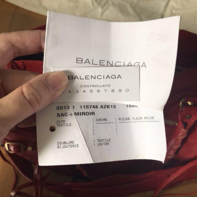 Balenciaga City Bag Classic rouge TANGO Red Lambskin ref.163702 - Joli  Closet