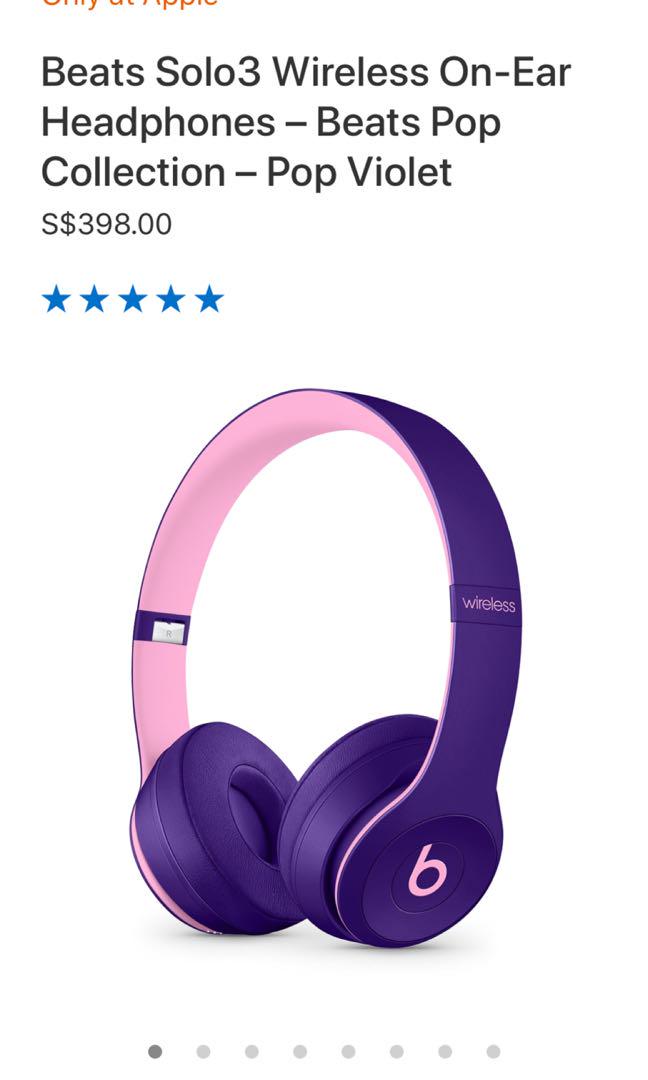 Beats solo3 wireless pop violet sales