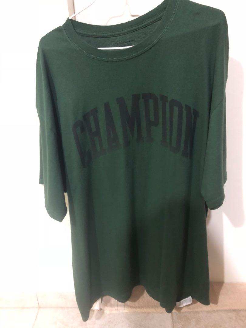 dark green champion shirt
