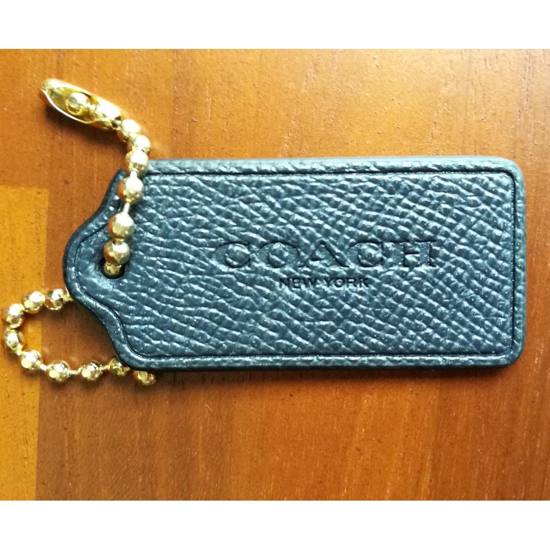 Coach top leather tag