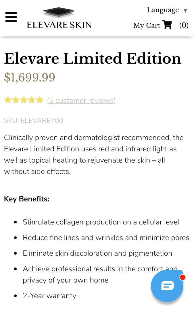 elevare skin limited edition, Beauty & Personal Care, Face, Face Care ...