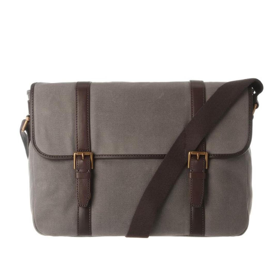 SALE Fossil Estate EW Messenger Bag Grey Men s Fashion Bags Sling Bags on Carousell