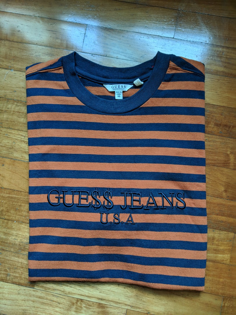 Guess x Rocky Tee Orange, Men's & Sets, Tshirts & Polo Shirts on Carousell