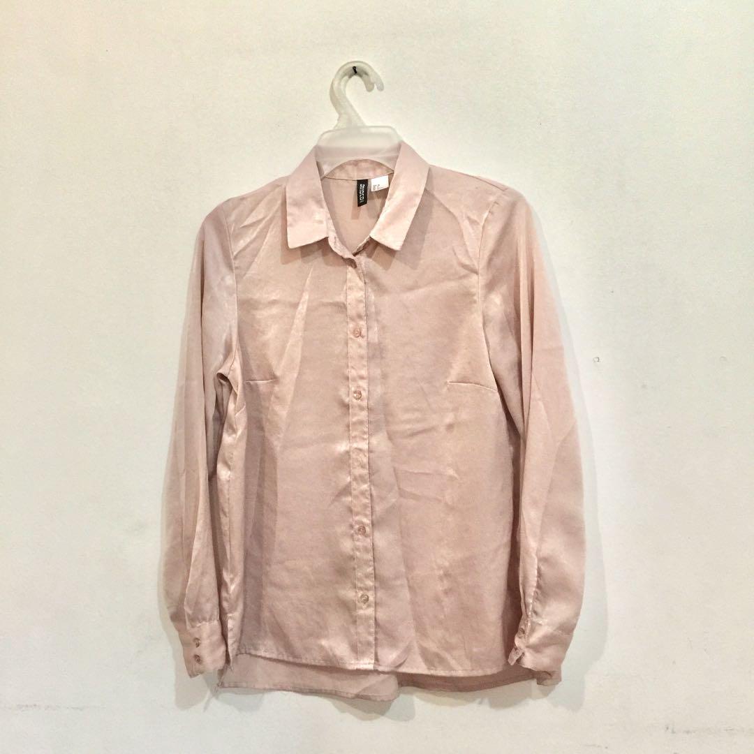 Rose gold button down shirt clearance