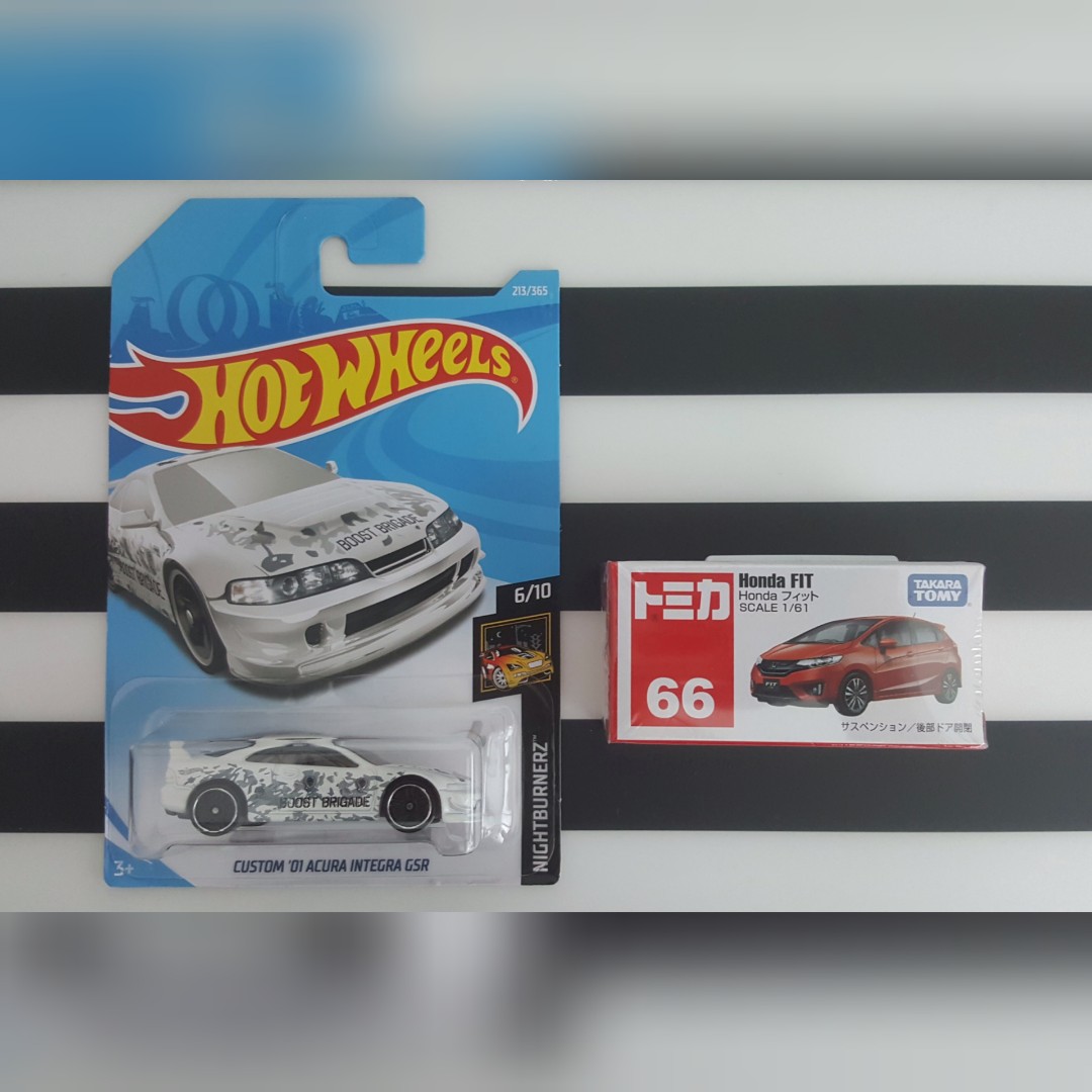 Hotwheels JDM Honda Integra Tomica No.66 Honda Fit Jazz GK5