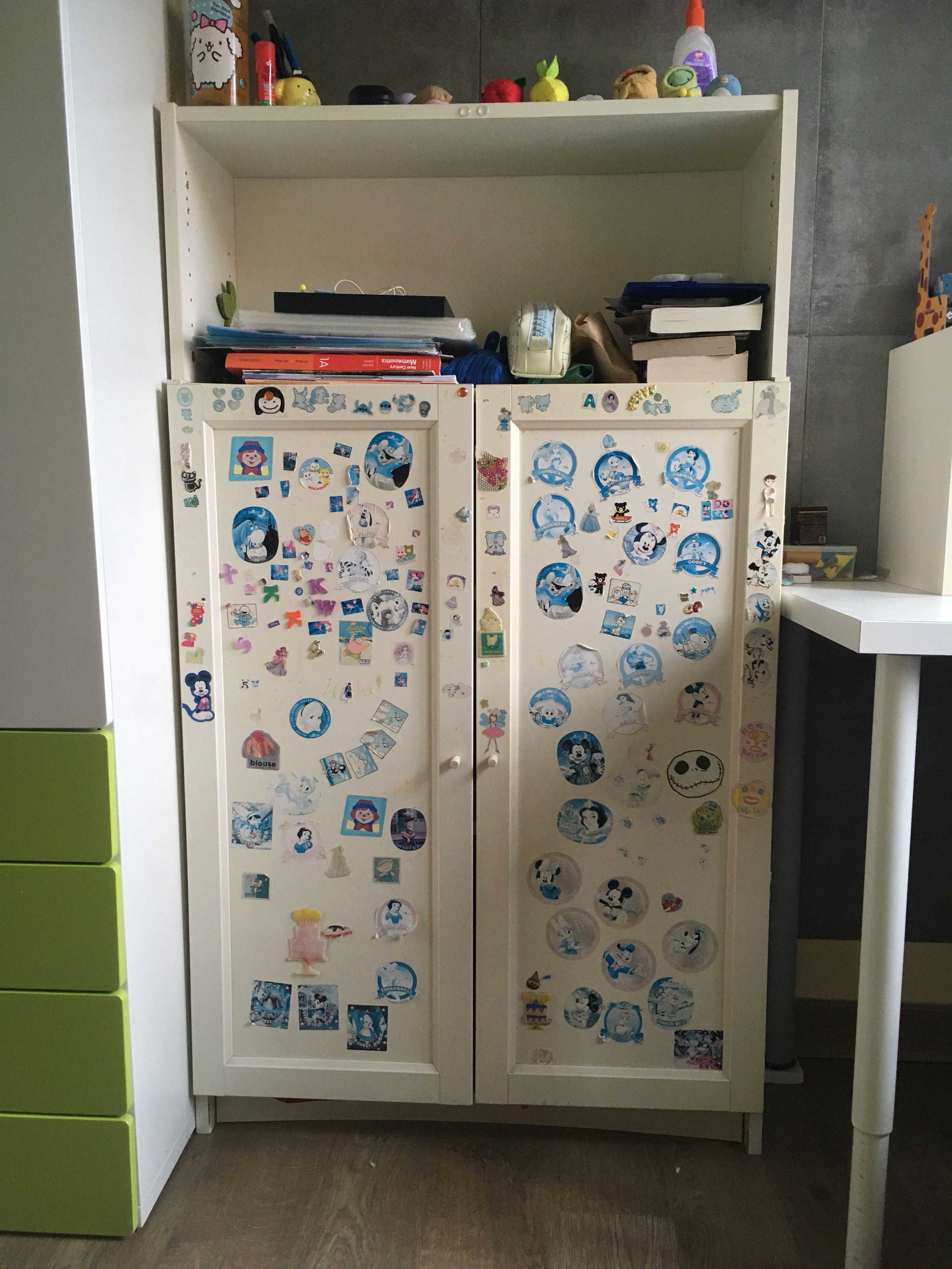 IKEA billy Shelf with doors and upper extension, 傢俬＆家居, 傢俬, 書櫃、櫃子及架
