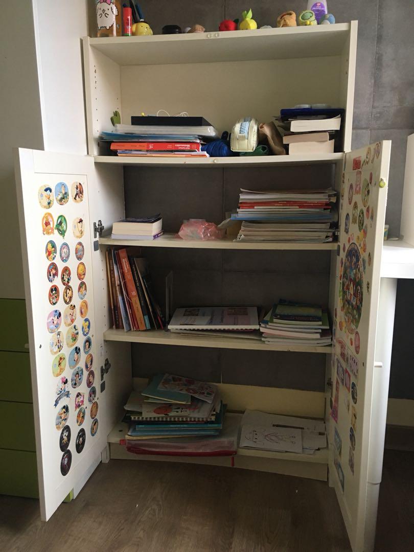 IKEA billy Shelf with doors and upper extension, 傢俬＆家居, 傢俬, 書櫃、櫃子及架