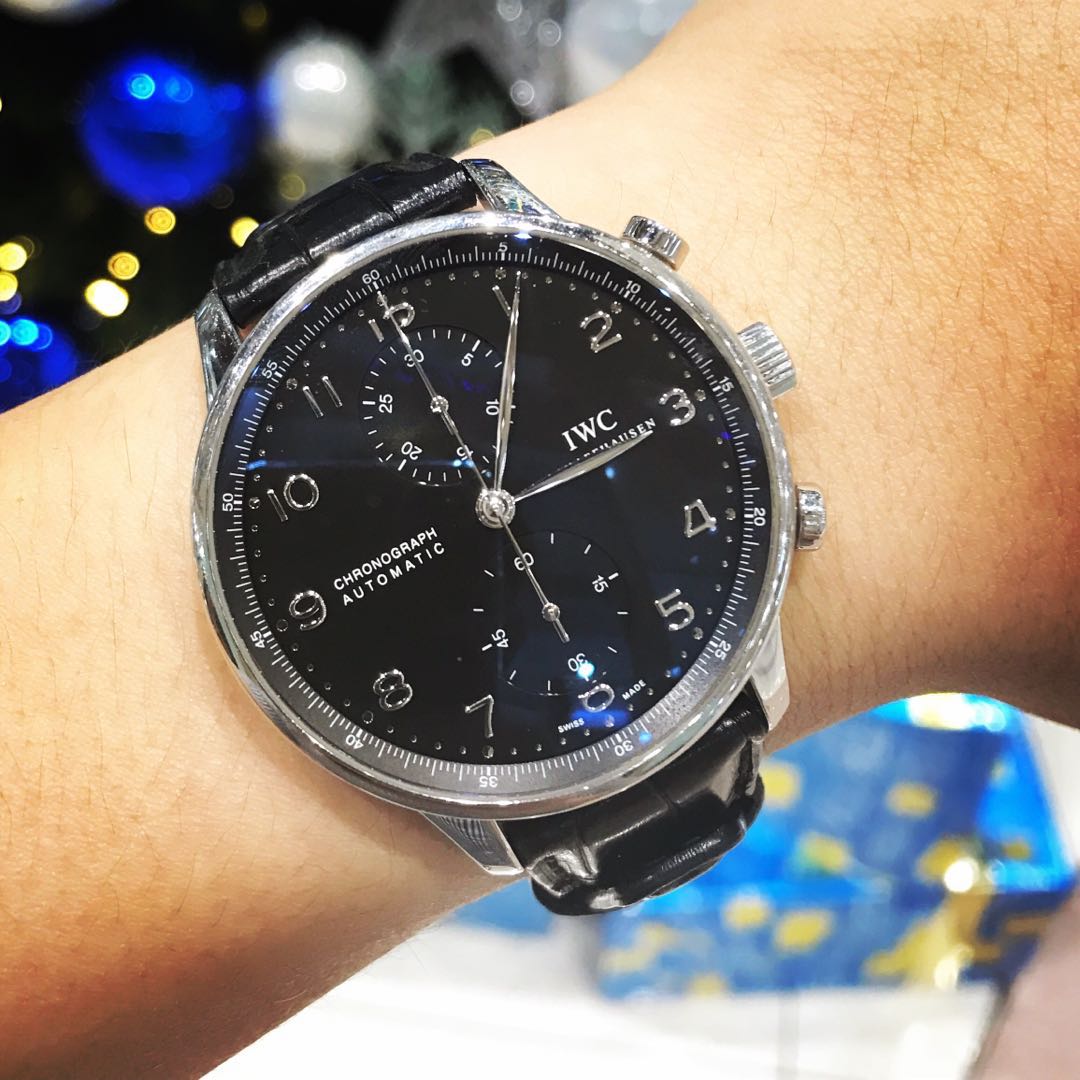 iwc portugieser chronograph black