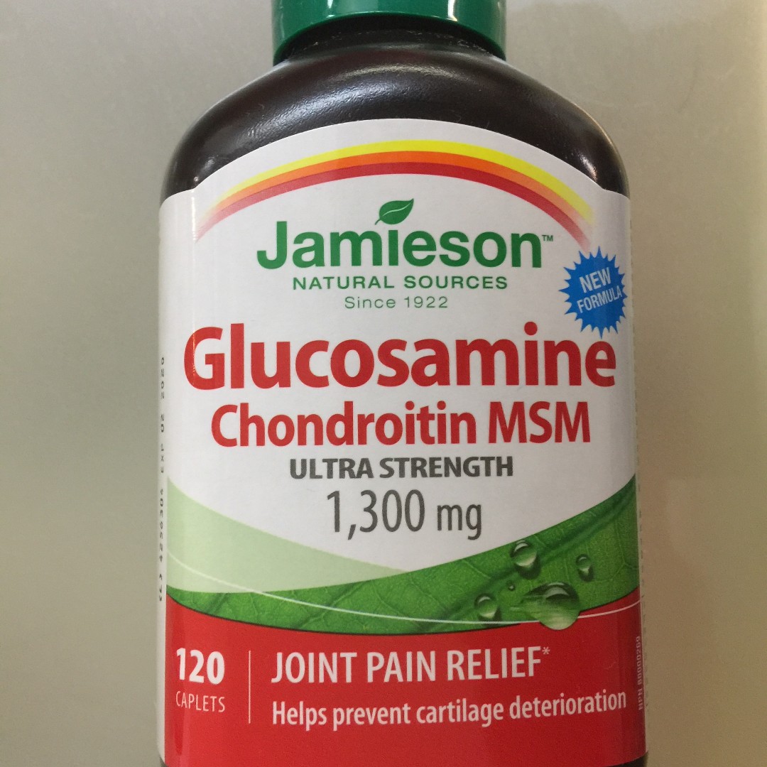 加拿大JAMIESON VITAMINS Glucosamine Chondroitin MSM 1,300 mg 120 caplets 增