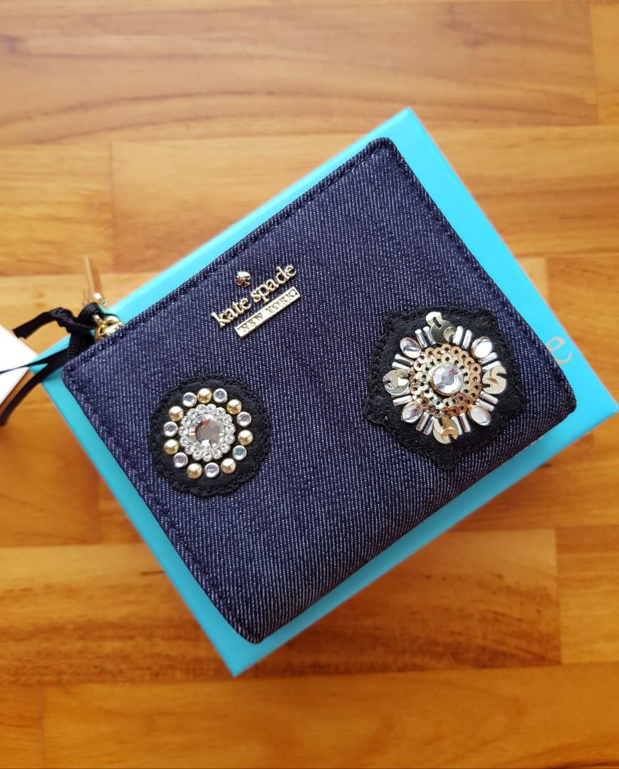 kate spade denim wallet