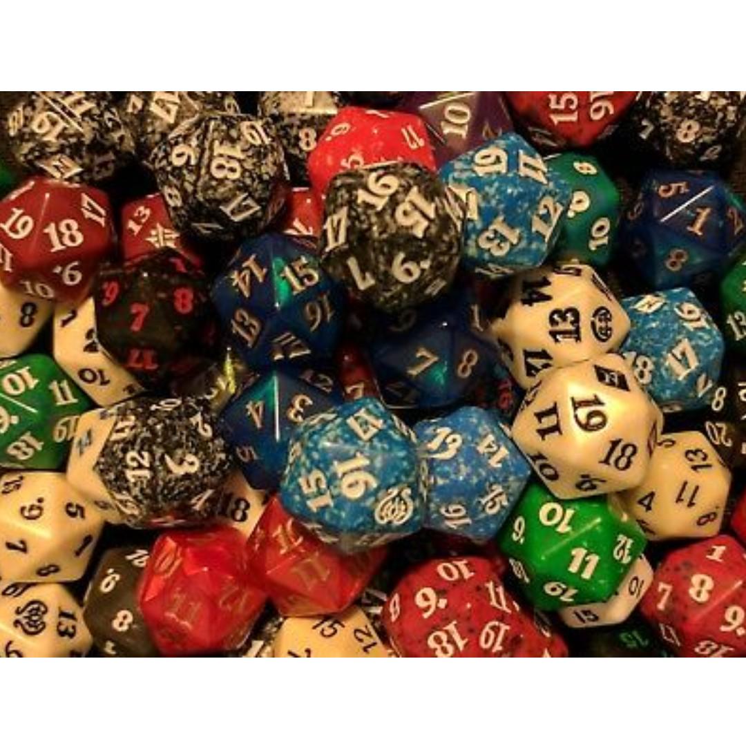 10 Green SPINDOWN Dice Theros 20 sided Spin Down Die MtG Magic the Gathering d20