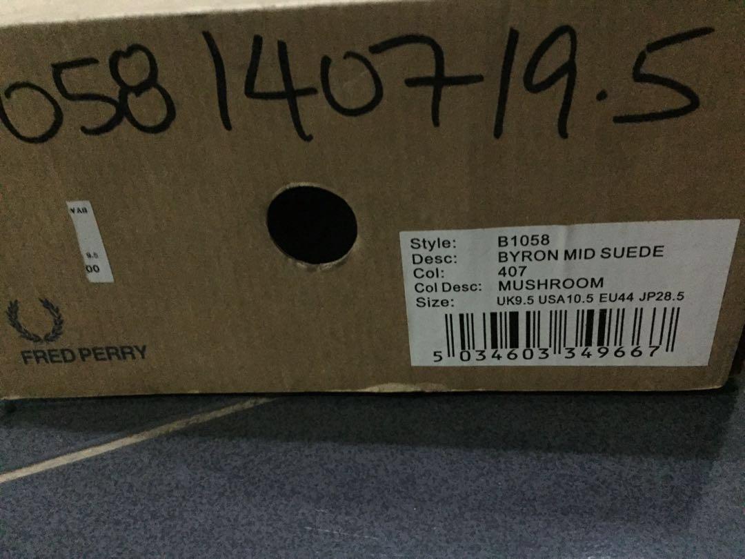 Sepatu Fred Perry Byron Mid Suede Like New Fesyen Pria Sepatu Sandal Di Carousell