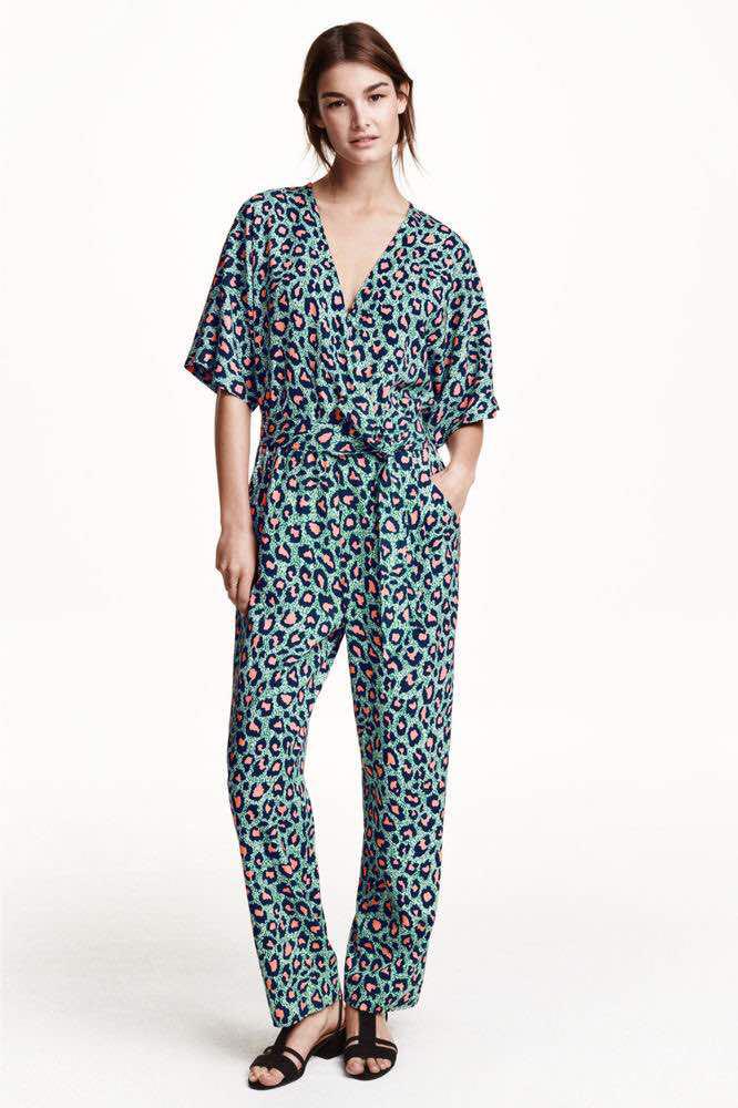 Leopard jumpsuit h&m on sale
