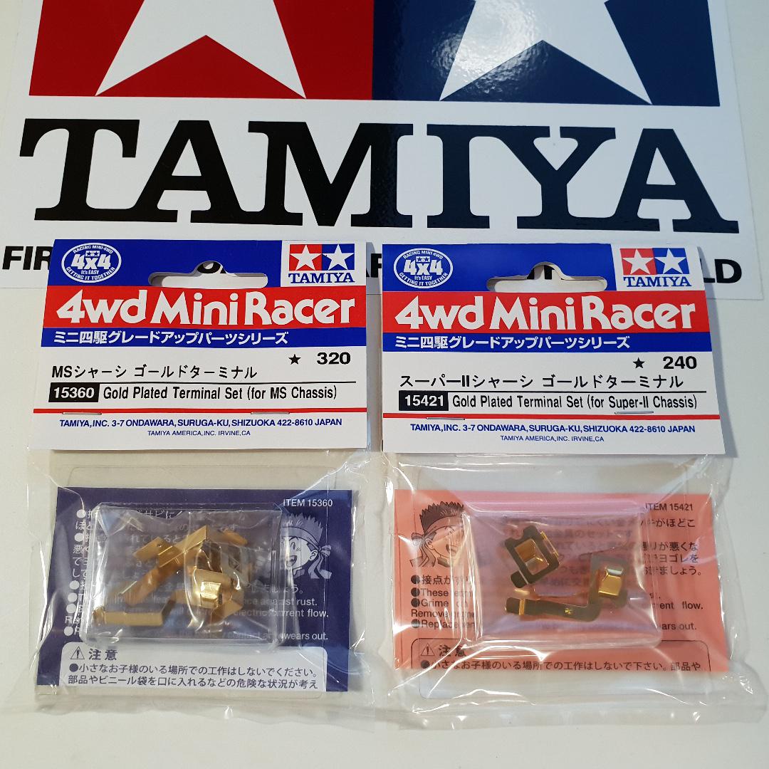 Tamiya 15421 Mini 4wd Jr Gold Plated Terminal Set Super-ii Chassis for sale online 