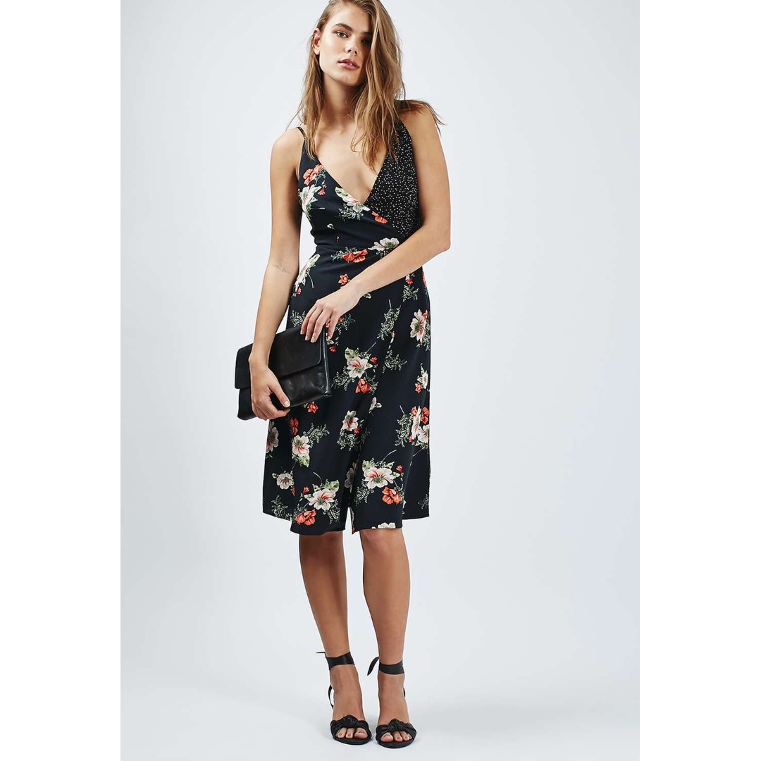 Topshop floral sleeveless dress sales