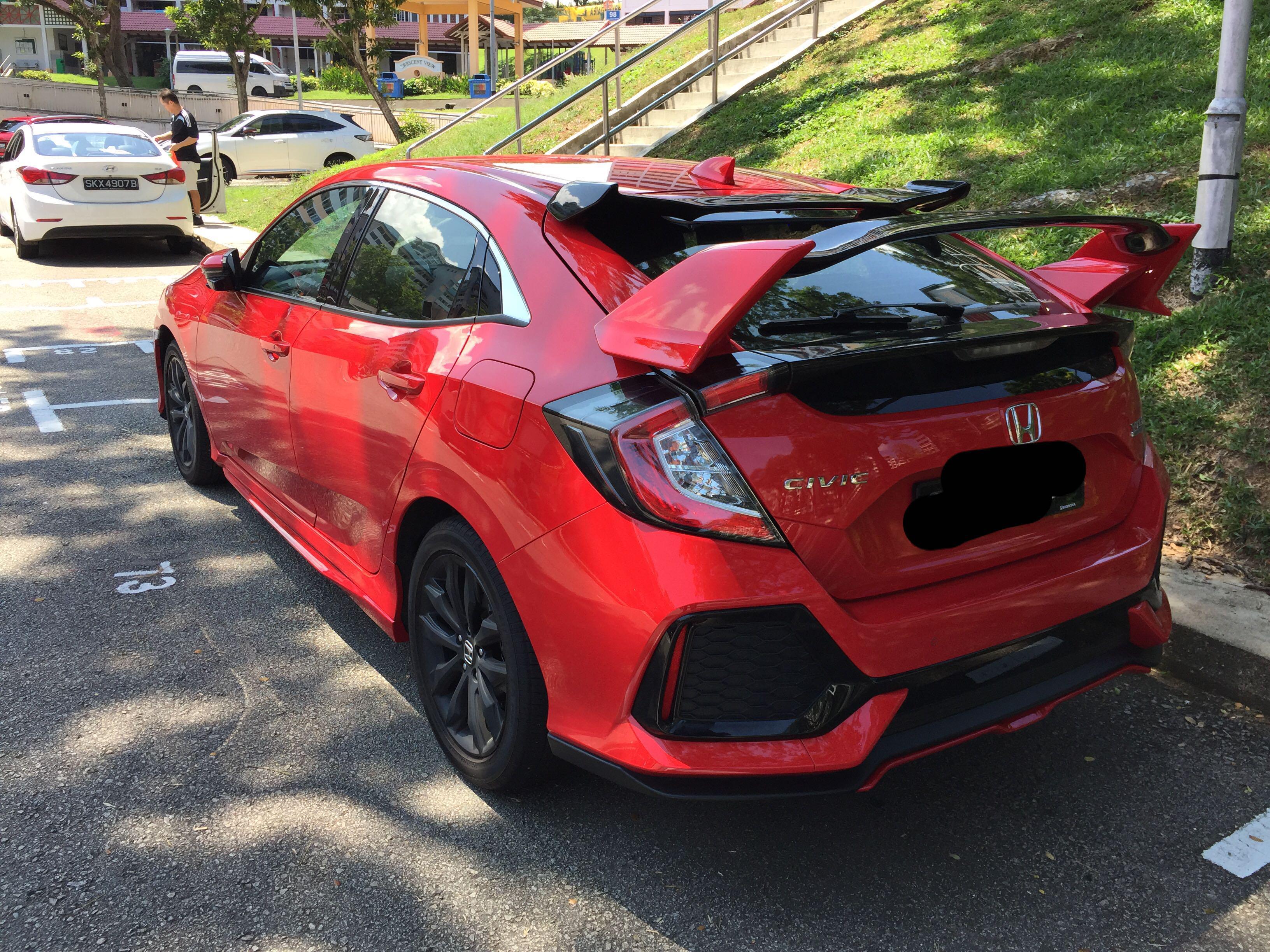 Type R Spoiler Only For Civic Hatchback Fk4 6 7 Car Accessories Accessories On Carousell