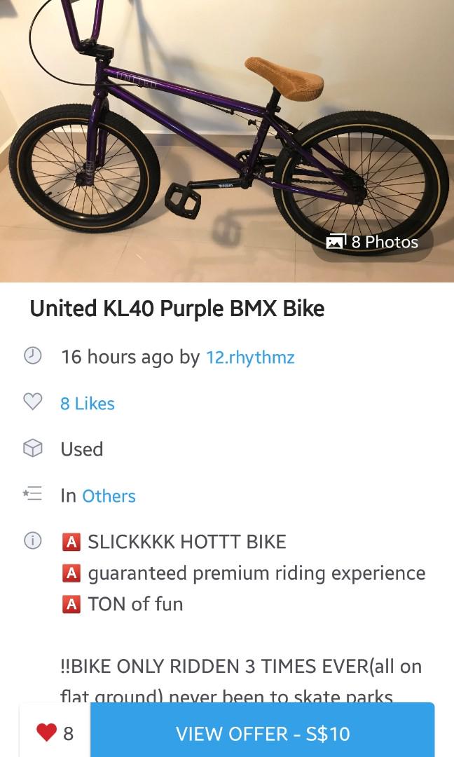 United KL40 BMX Sports Equipment Bicycles Parts Bicycles on