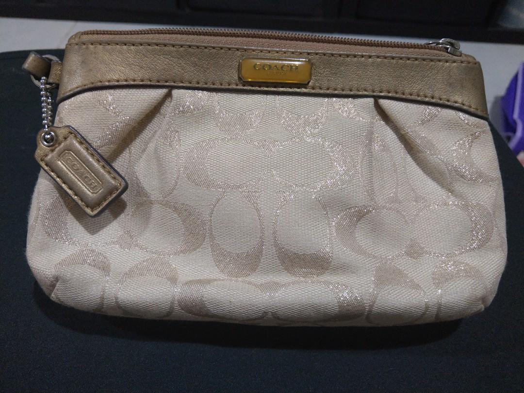 vintage gold clutch bag