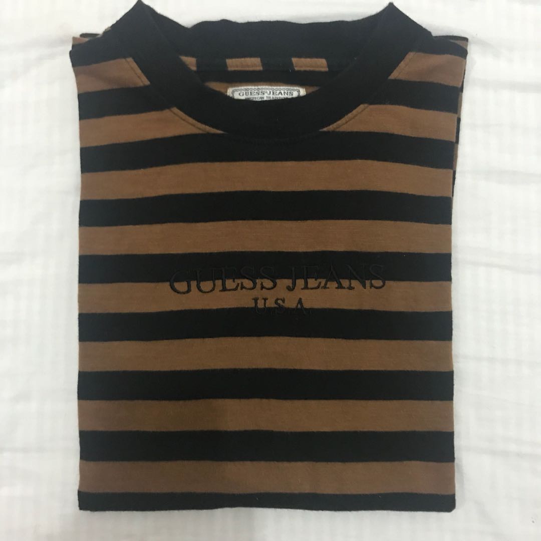 vintage guess striped tee