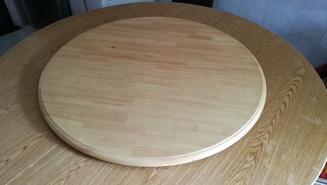 Wooden Lazy Susan With Sides