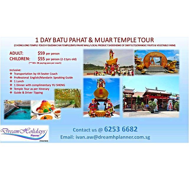 1 Day Batu Pahat Muar Temple Tour Entertainment On Carousell