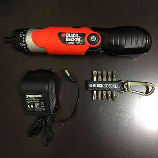 Black & Decker Electric Screwdriver with 10 bits