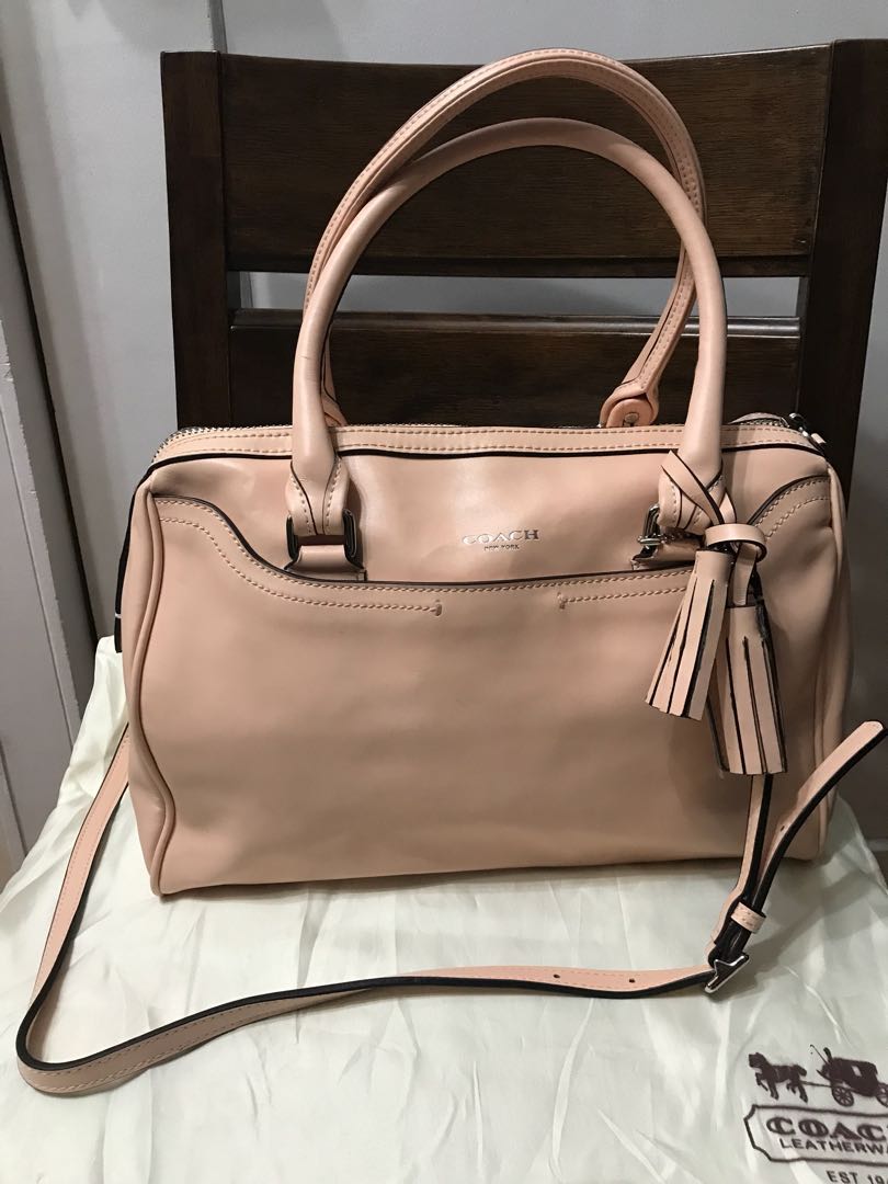Authentic Coach Legacy Haley in Blush Leather Satchel Women s