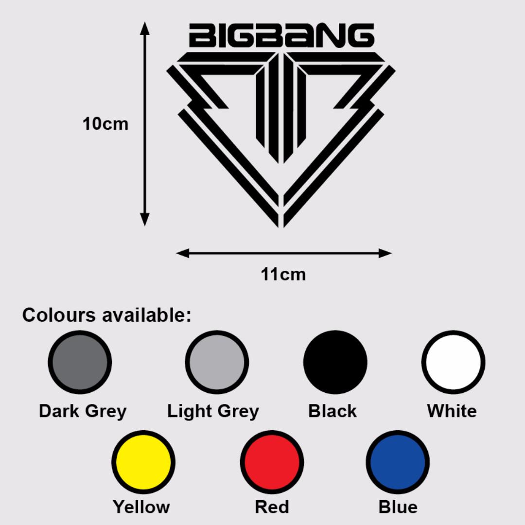 Big Bang Logo Premium Vinyl Sticker Korean Band Music Kpop G Dragon Taeyang Daesung Design Craft Art Prints On Carousell