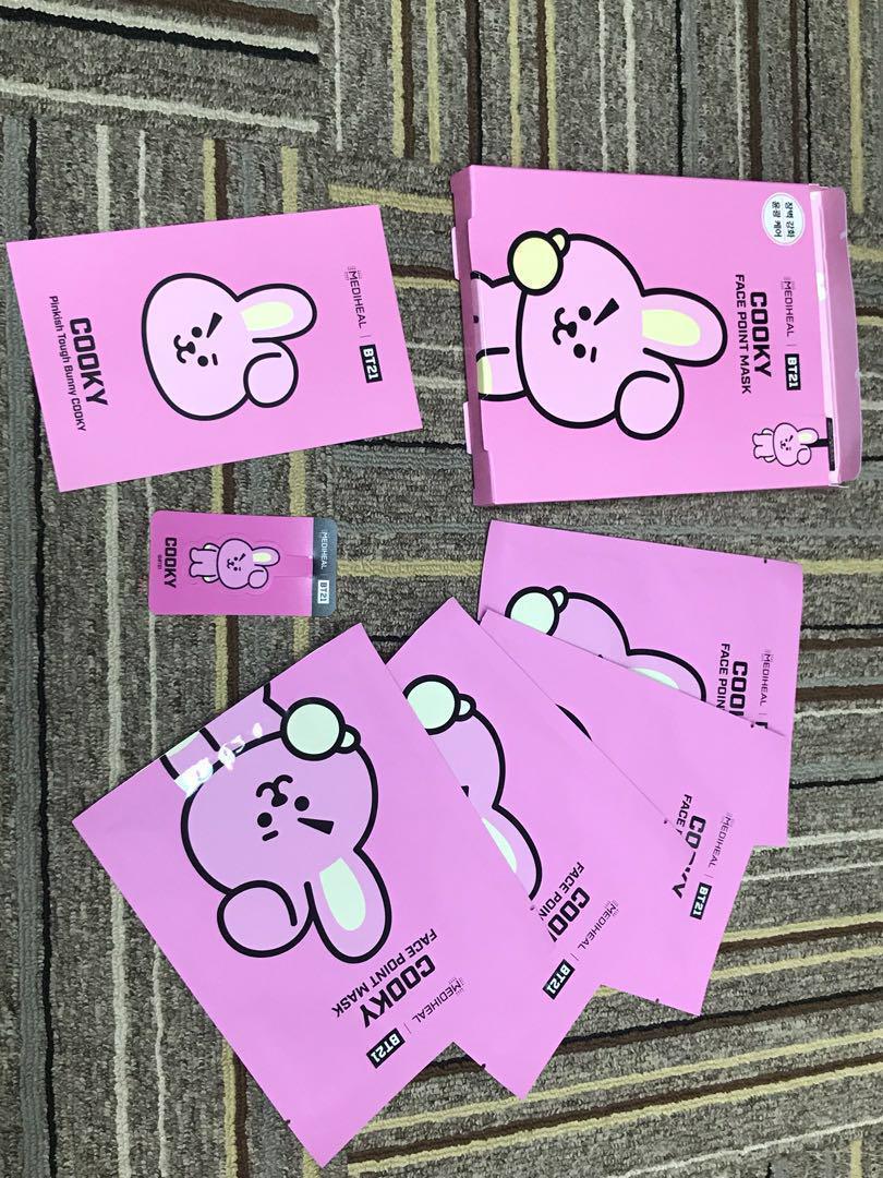 Download Bt21 X Mediheal Face Point Mask Entertainment K Wave On Carousell PSD Mockup Templates