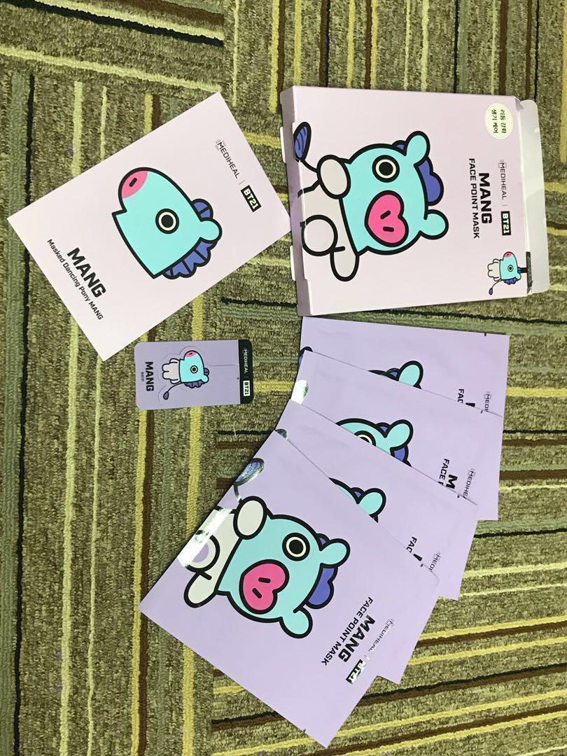 Download Bt21 X Mediheal Face Point Mask Entertainment K Wave On Carousell PSD Mockup Templates