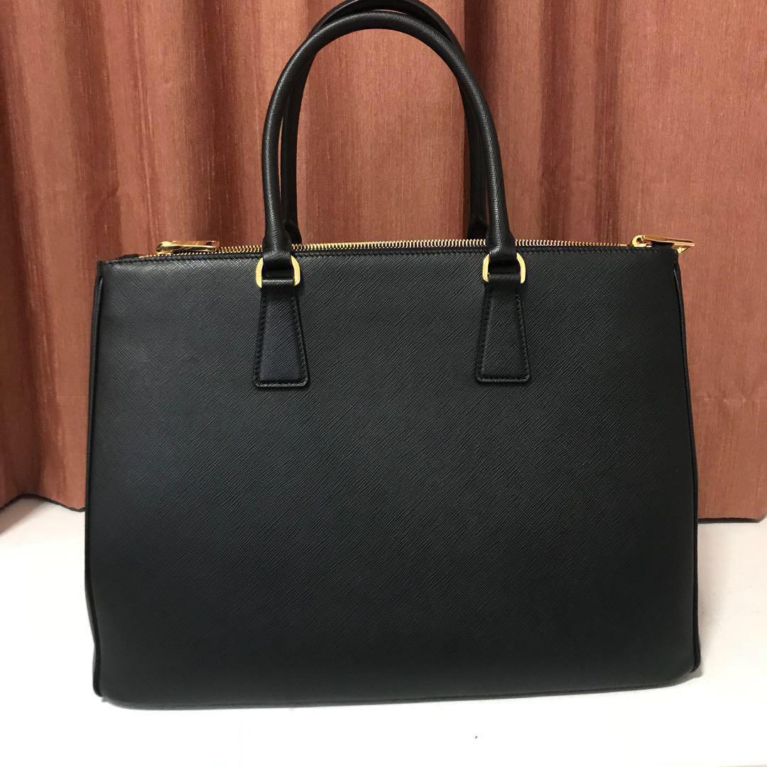 PRADA Saffiano Lux Galleria Brown Leather Ladies Tote 1BA786 NZV