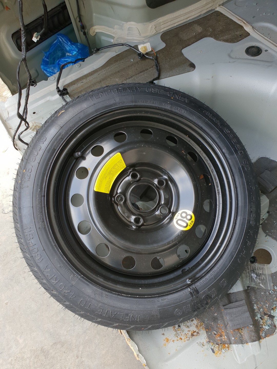 Doughnut spare tyre, Car Accessories, Tyres & Rims on Carousell