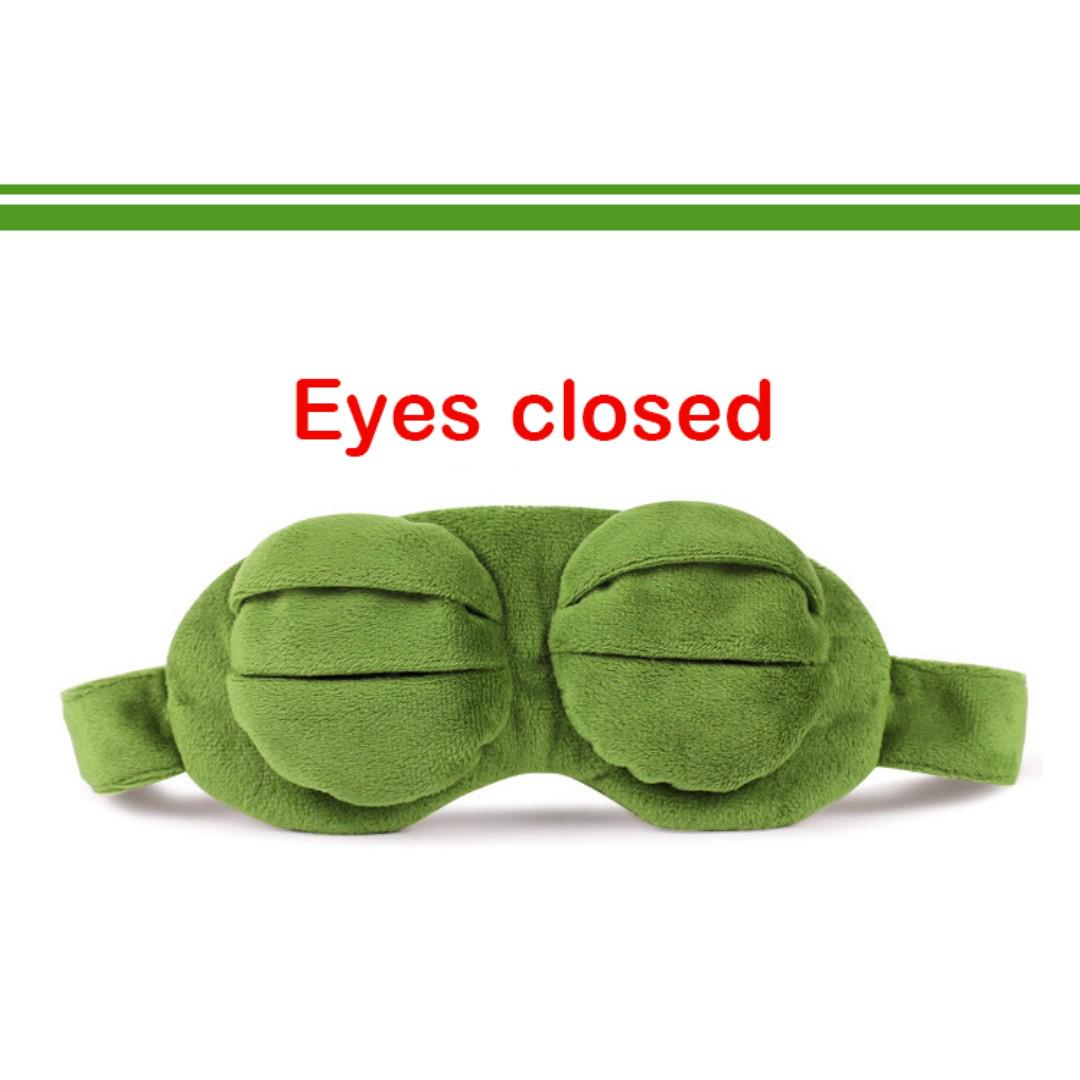 Free Delivery Pepe The Frog Sad Frog 3d Eye Mask Plush Sleeping