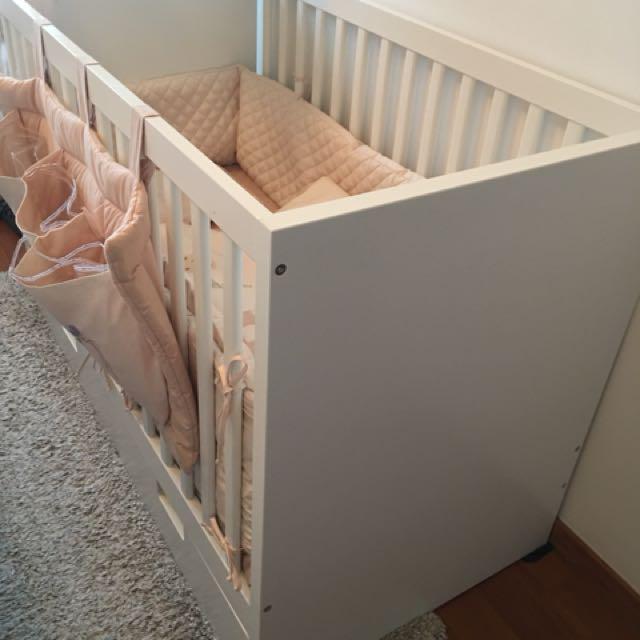 ikea cot bed with drawers