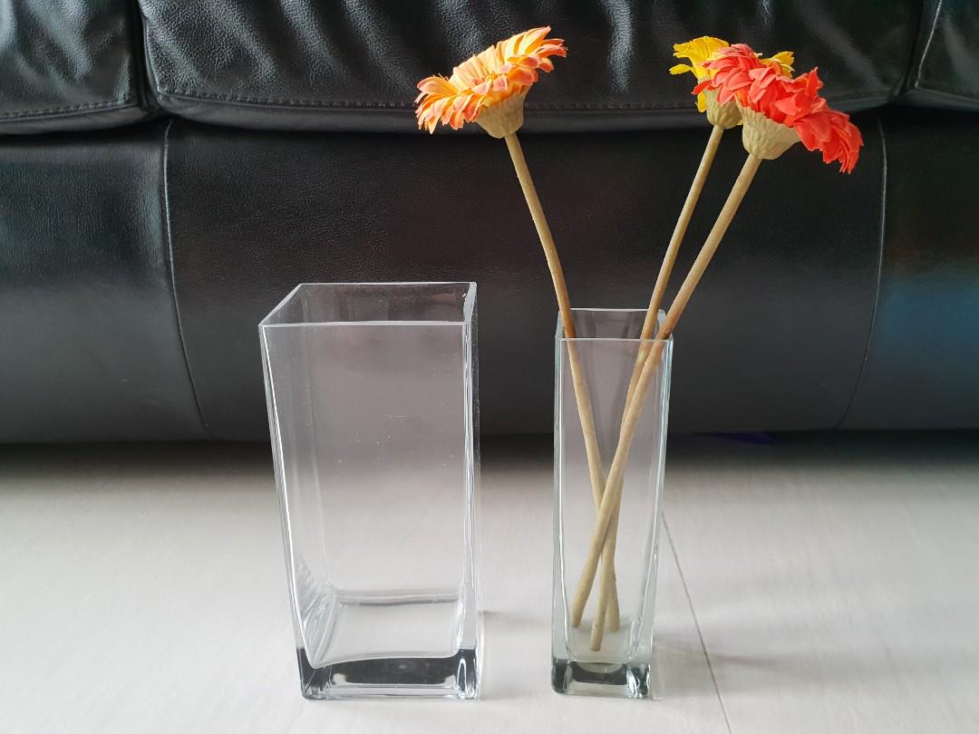 Glass Vases Bought From Ikea Both Vases For 8 Furniture Home Decor Others On Carousell