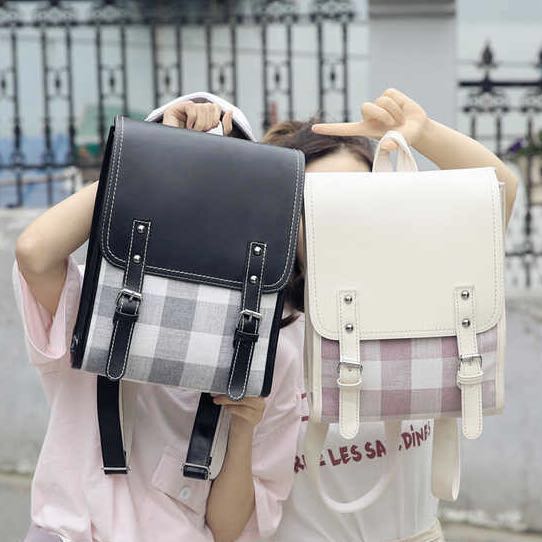 trendy square backpack