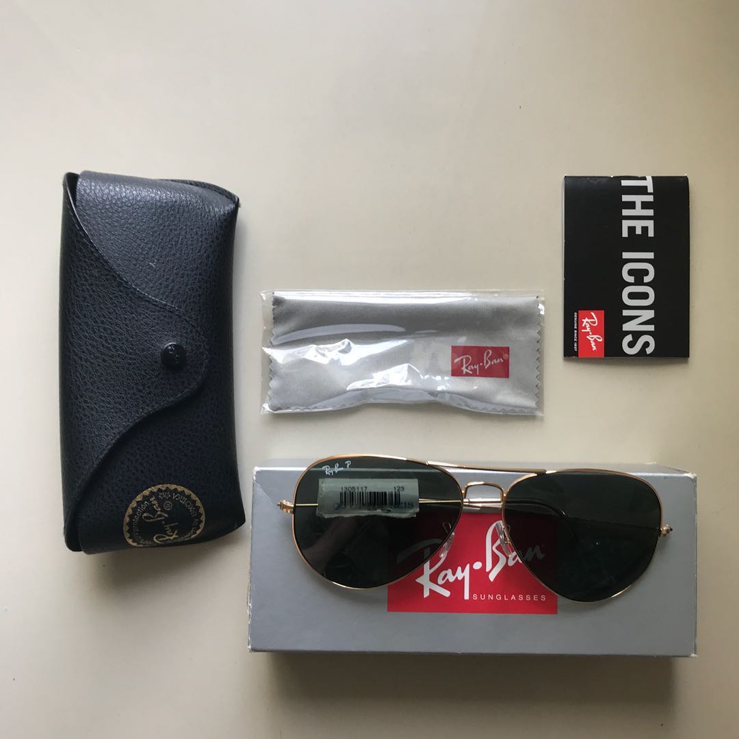 Kacamata Sunglasses Ray Ban Aviator Original Fesyen Pria Aksesoris Kacamata Di Carousell