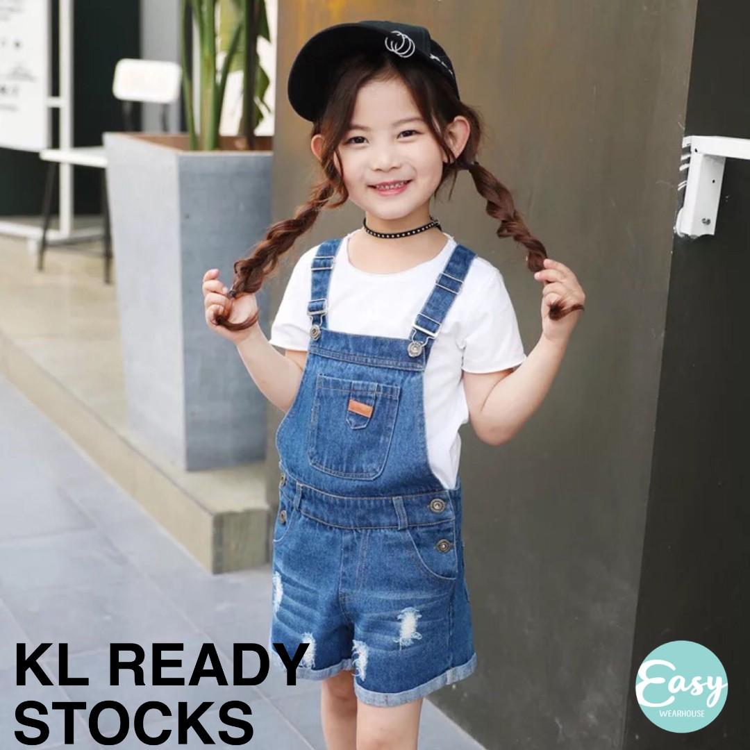 Kids jeans jumpsuit top