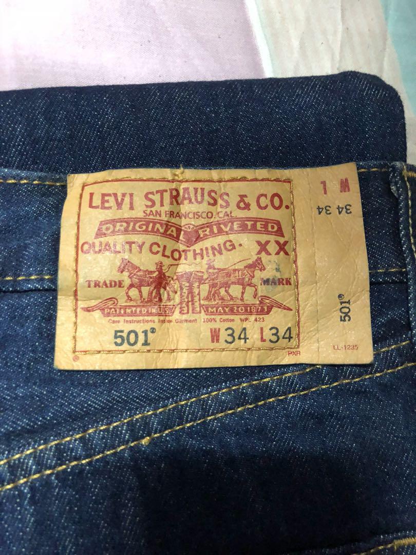 gas relaxed author Levi's 501 W34 L34, Men's Fashion, Bottoms, Jeans on Carousell