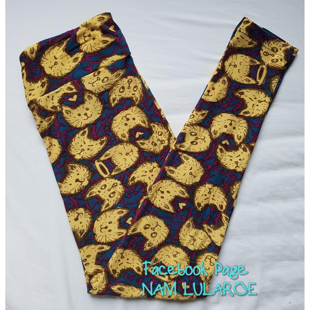 Lularoe Os Leggings Yellow Cat Print Women S Fashion Clothes