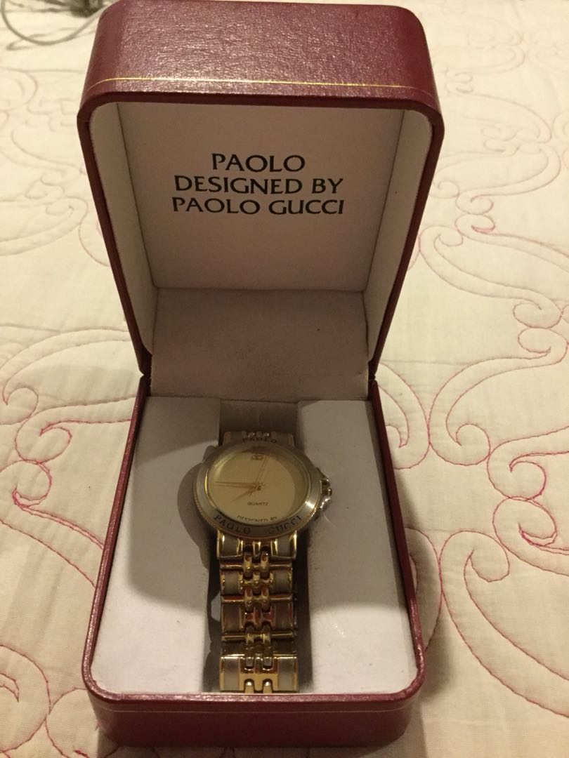 paolo gucci watch gold