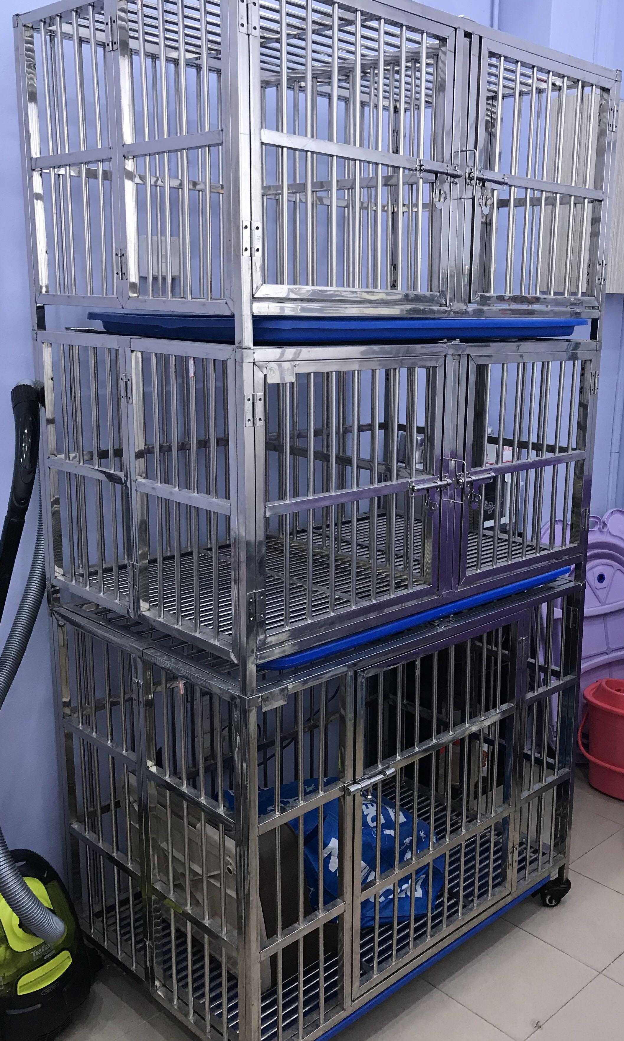 Stainless Steel Used Dog Cage, Pet Supplies, Homes & Other Pet