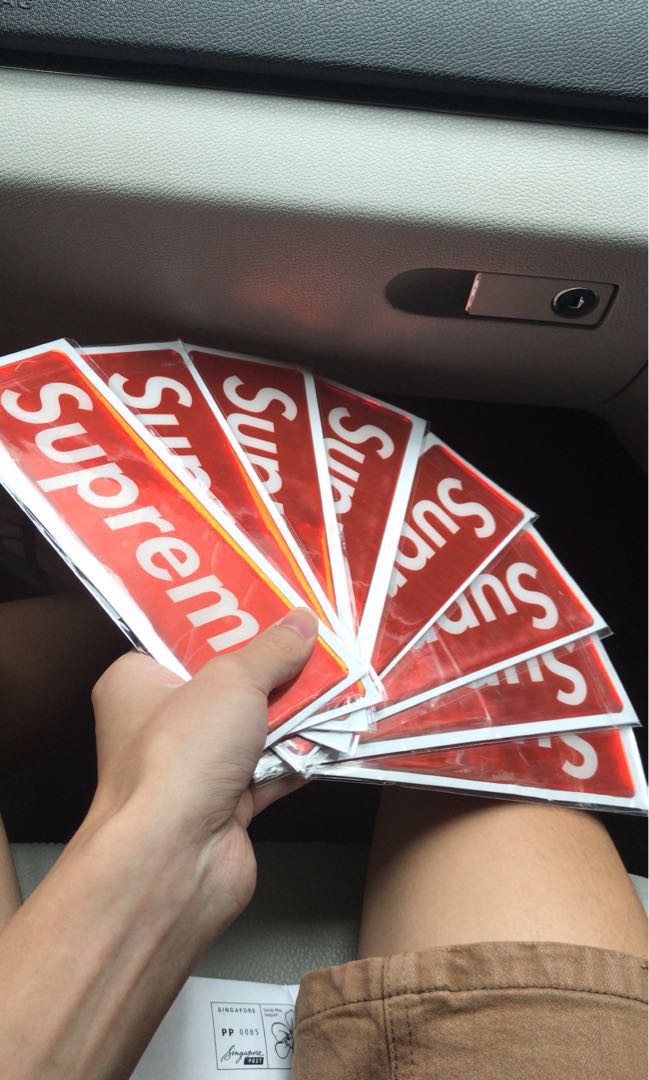 supreme plastic sticker